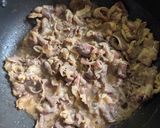 簡単★牛こま肉のめんぽん醤油パスタ作り方2写真