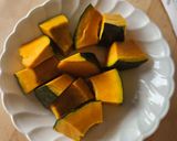 簡単作り置き☆カボチャ塩昆布バター☆弁当作り方1写真