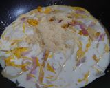 おうちパスタ♬菊＆柿のクリームパスタ♬作り方4写真