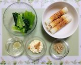 今日の夕飯混ぜて簡単小松菜竹輪味噌マヨネーズ和え作り方1写真