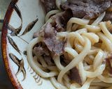 とっても簡単★牛こま肉のぽんしゃぶうどん作り方1写真