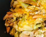 魚肉ソーセージ&キャベツの玉子野菜炒め作り方2写真