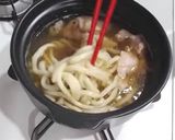 簡単☆麺つゆで鍋焼きうどん作り方2写真