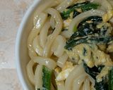 簡単★昼食！法蓮草とたまごの焼きうどん作り方6写真