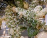 紫蘇バジル韮の花穂の天ぷら🍤オマケで四角豆万願寺作り方3写真