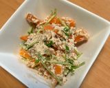 にんじんと豆苗の白和え作り方4写真