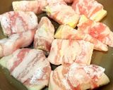 甘酢あんで照りっと♪豚肉のたけのこ巻き作り方4写真