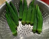 簡単！オクラとなめ茸のやみつき和え作り方2写真