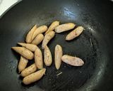 休日朝✨いつものソーセージをホテル朝食風に♡作り方5写真