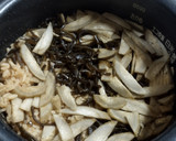 ごぼうと塩こんぶの炊き込みご飯作り方3写真