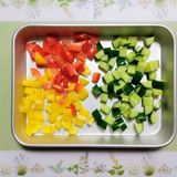 アボカドと夏野菜のチョップドサラダ丼！作り方2写真
