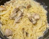 濃厚♡鶏肉と舞茸のクリームパスタ作り方6写真