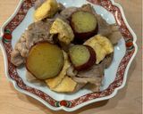 豚肉と焼き芋の炒め物⭐︎油揚げ入⭐︎麺つゆで簡単作り方6写真
