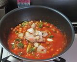 海鮮とブロッコリとひよこ豆のパスタ作り方10写真