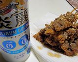 男飯☆激ウマ【伝串風カリカリ鶏皮串】🍗🍺作り方4写真