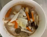 ゴロゴロ野菜魚肉梅トマト親子丼味炒煮風作り方13写真