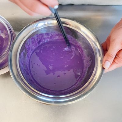 紫芋カステラ|紫芋粉末を使った工程写真:工程6