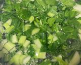 【副菜】チンゲン菜とツナコーンお浸し作り方1写真