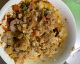 レンジ簡単クリーミーキムチ味炒飯弁当作り方12写真