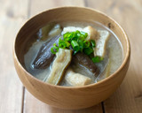 簡単♪とろ〜り茄子と油あげの味噌汁作り方5写真