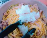 ＊シソ香る豚肉と長ネギのみぞれパスタ＊作り方4写真