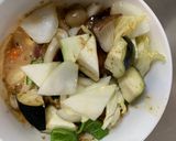 根菜茄子白菜中華風オイ味噌味温野菜サラダ作り方16写真