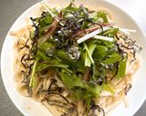 胡麻油香る！水菜と塩昆布のぶっかけうどん作り方4写真