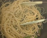 味付け簡単！春菊とベーコンの和風パスタ作り方9写真