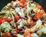 極寒東欧🇧🇾白菜と挽肉のトマト煮ビゴス🍅ベラルーシ作り方3写真