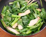 バタ甘い☆厚揚げと小松菜のバタぽん炒め♪作り方4写真