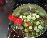 冷たい生姜梅干しスープ♪簡単きゅうり茗荷作り方6写真