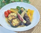 火照った体に🍆🍅🫑夏野菜の冷やし煮びたし作り方7写真