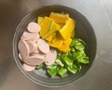 かぼちゃと魚肉ソーセージでナポリタン風✨作り方1写真