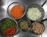 【保育園給食】パエリア風ごはん作り方1写真