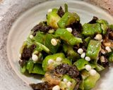 副菜に☆おくらのおかか海苔和え作り方4写真