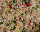 シャキシャキ筍とひき肉の豆板醤炒め♪作り方3写真