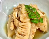 タケノコと半干し椎茸のお味噌汁♪作り方1写真