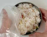 すし飯を袋で🦥サーモンのちらし寿司ケーキ作り方9写真