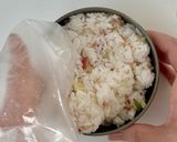 すし飯を袋で🦥サーモンのちらし寿司ケーキ作り方9写真