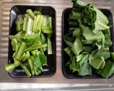 豆乳で簡単♡小松菜と鶏肉のクリーム煮🎵作り方1写真