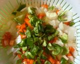 大豆肉のエビチリ作り方1写真