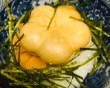 京都 辻が花 お茶漬け最中●紅鮭海苔山葵作り方1写真