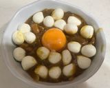 モッツァレラチーズの月見焼きカレー作り方4写真