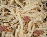 豆腐和えうどんの、カルボナーラ風作り方2写真