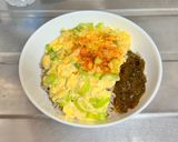 ささみネギ卵とじもずく蕎麦作り方6写真