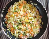 お米少なめ☆野菜たっぷり炒飯。作り方2写真