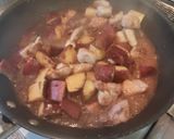 さつまいもと豚肉の甘辛炒め作り方7写真