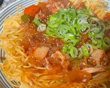 スパゲティ・かた焼き酢豚あんかけ作り方5写真