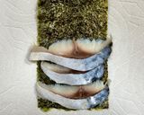 しめ鯖とガリと大葉で海苔巻き作り方2写真