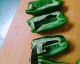 ＊ピーマンカップのソーセージ卵焼き＊作り方2写真